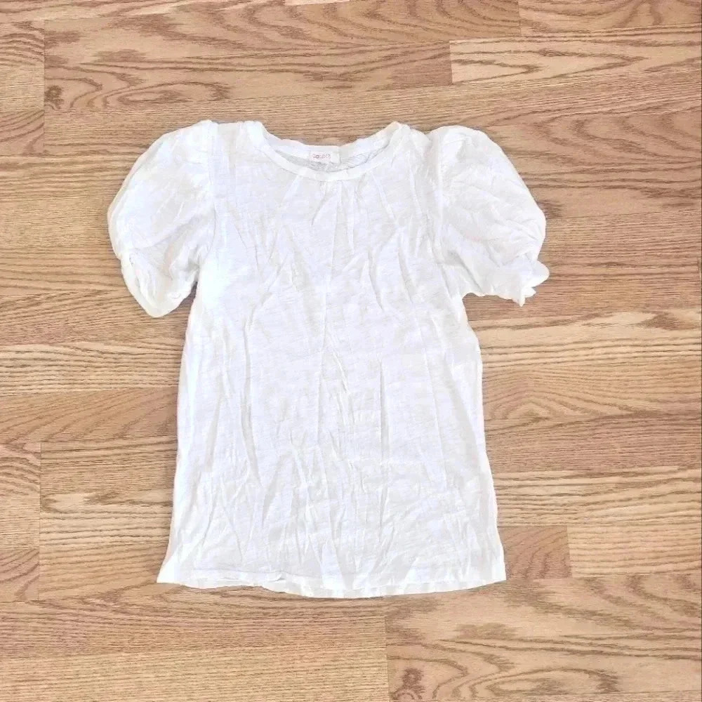 EUC Goldie Mutton Knot Short Sleeve T-Shirt in White, Size S